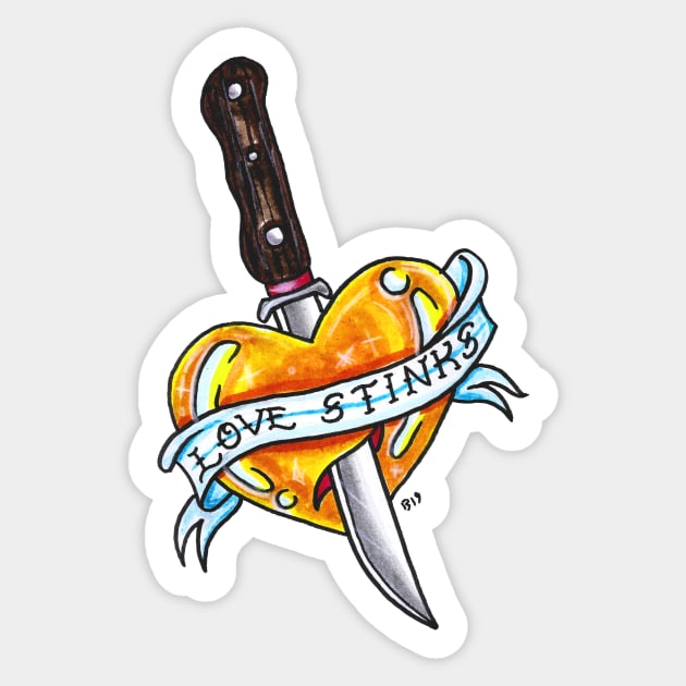 Love Stinks Sticker by Brieana